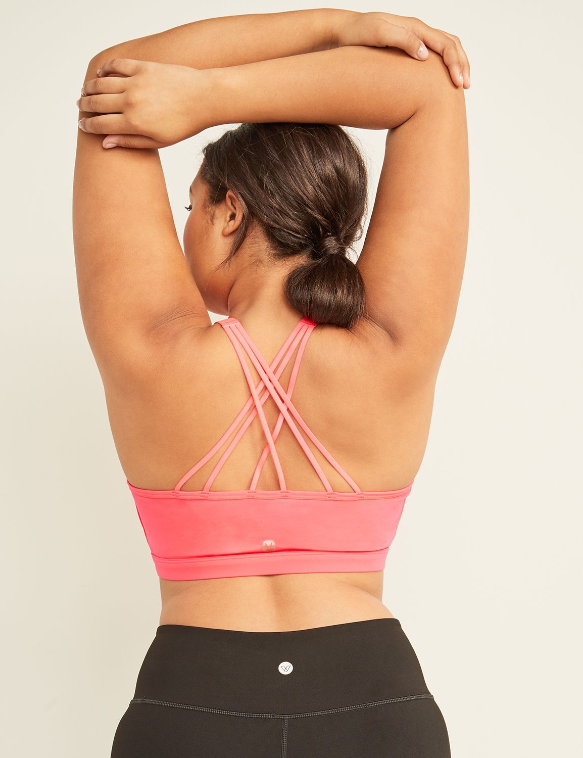 plus size strappy sports bra