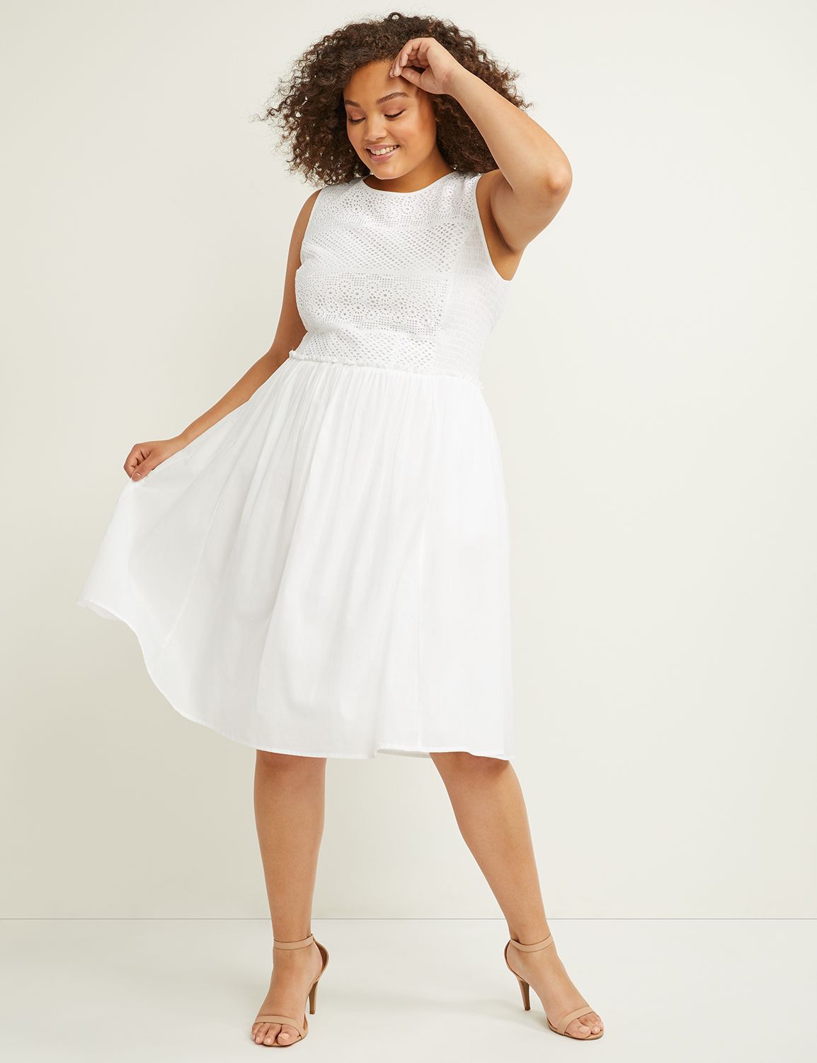 lane bryant white dress