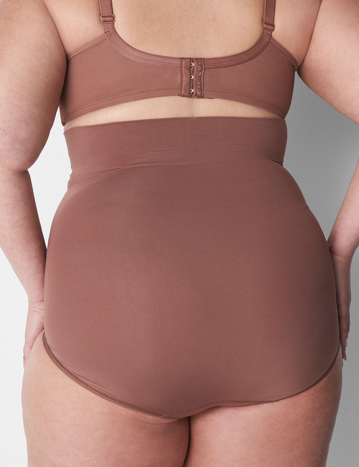 Cacique Lane Bryant The Slimmer Level 2 High-Waist Short Shaper Brown Plus  14/16