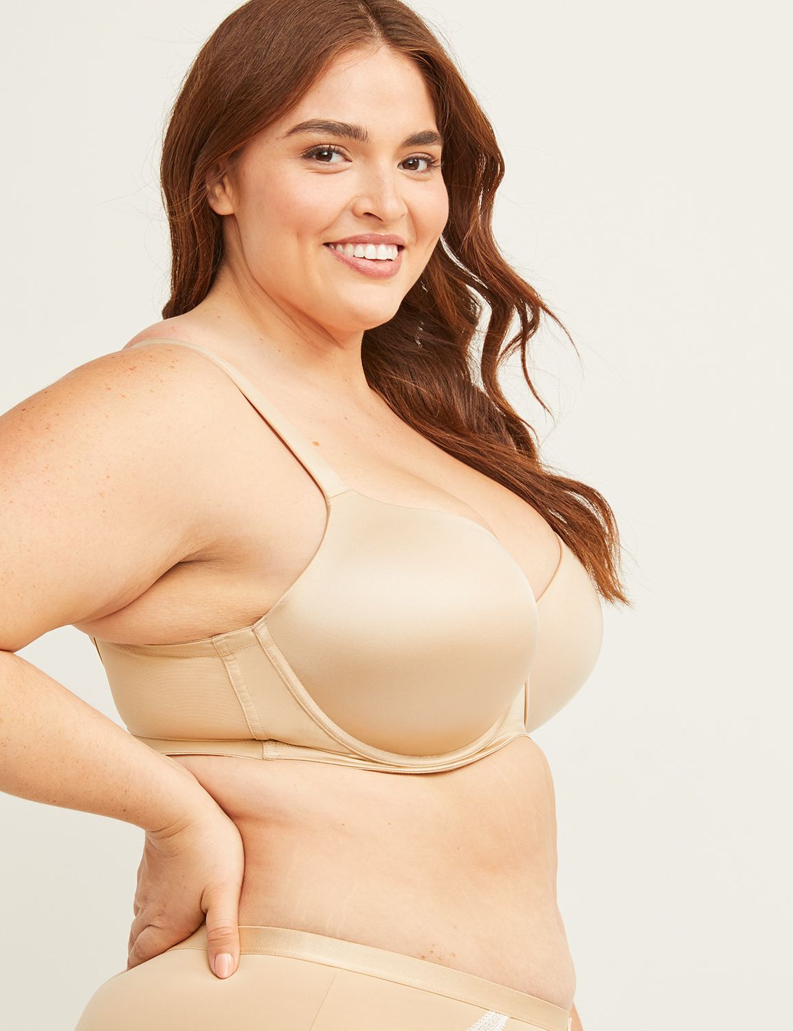 Cacique LANE BRYANT Plus Size Lightly Lined Balconette Bra Wired Nude Beige  40D - $26 - From MadiKay