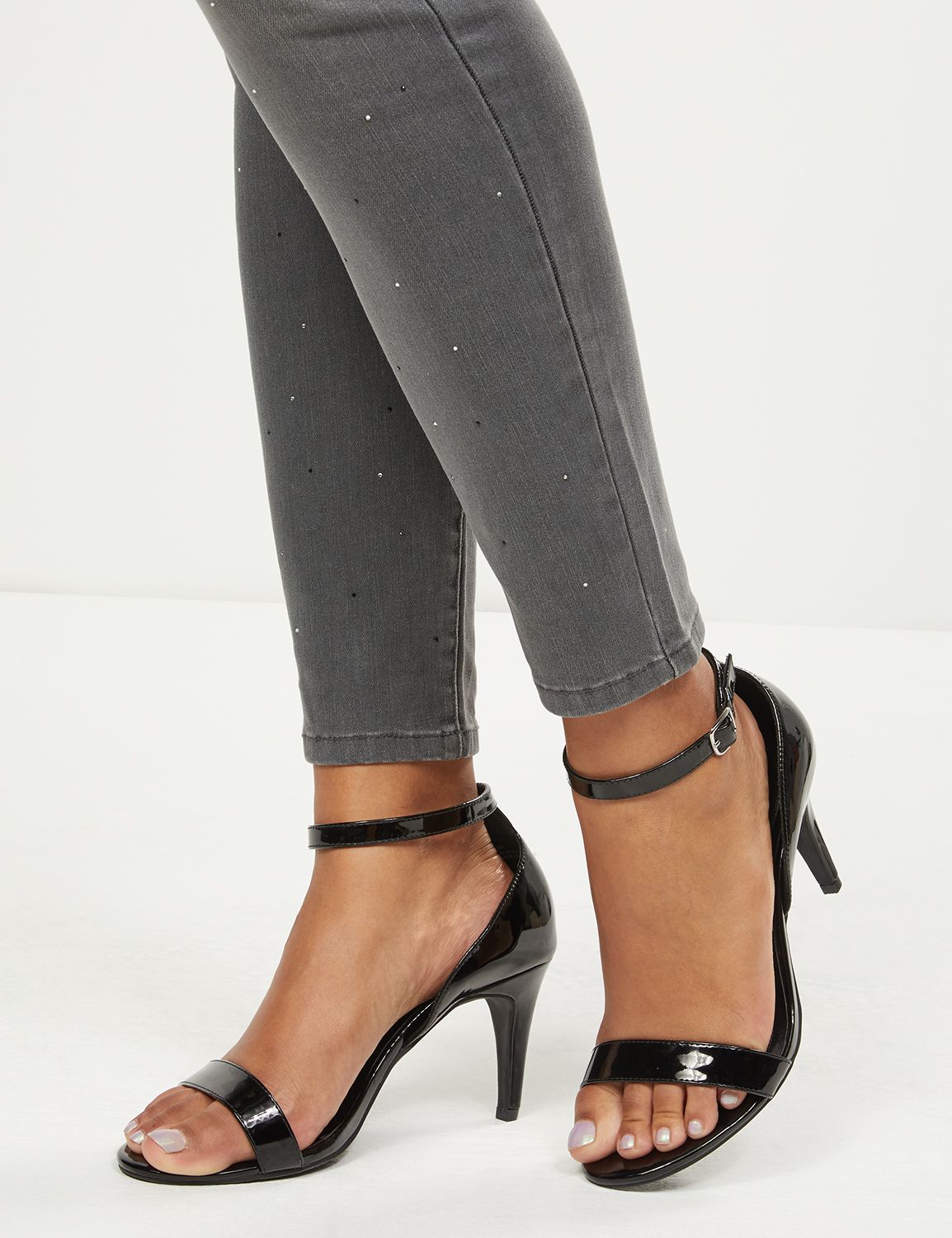 wide width single strap heels