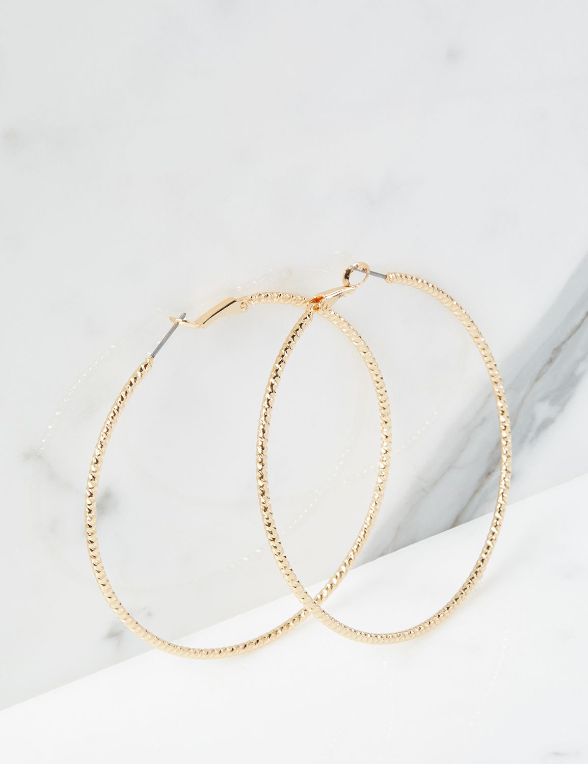 Textured Metallic Hoop Earrings