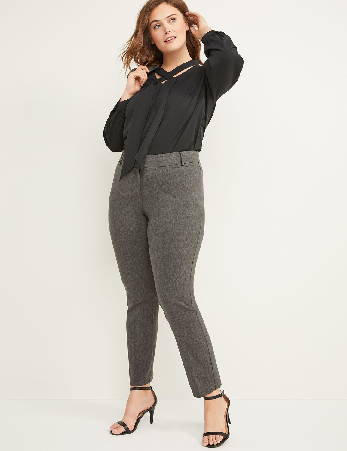 plus size skinny dress pants