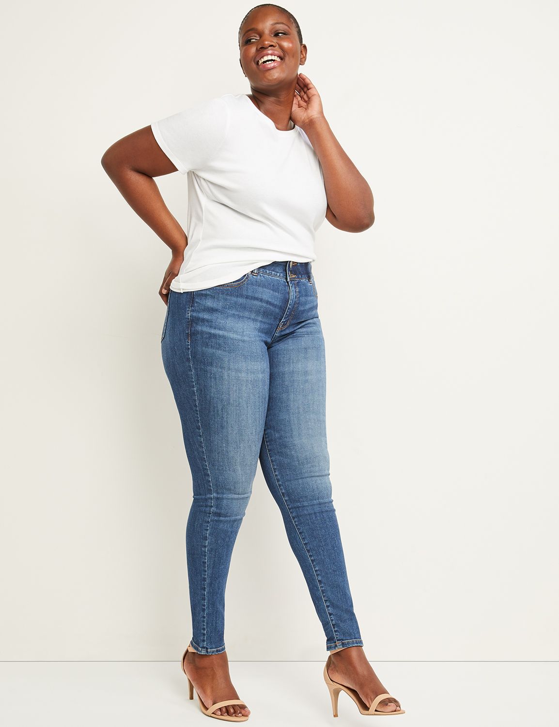 medium wash skinny jeans