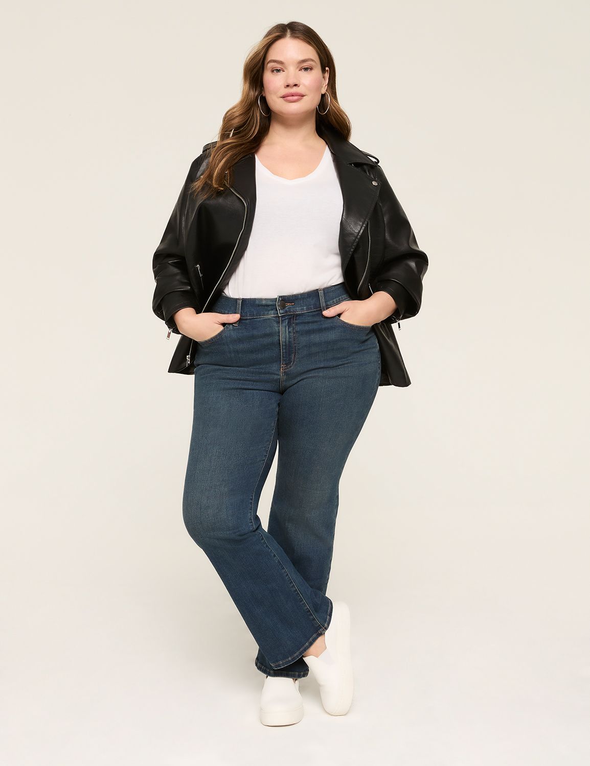 Lane Bryant Flex Magic Waistband Signature Fit Mid-Rise Straight Leg Jean