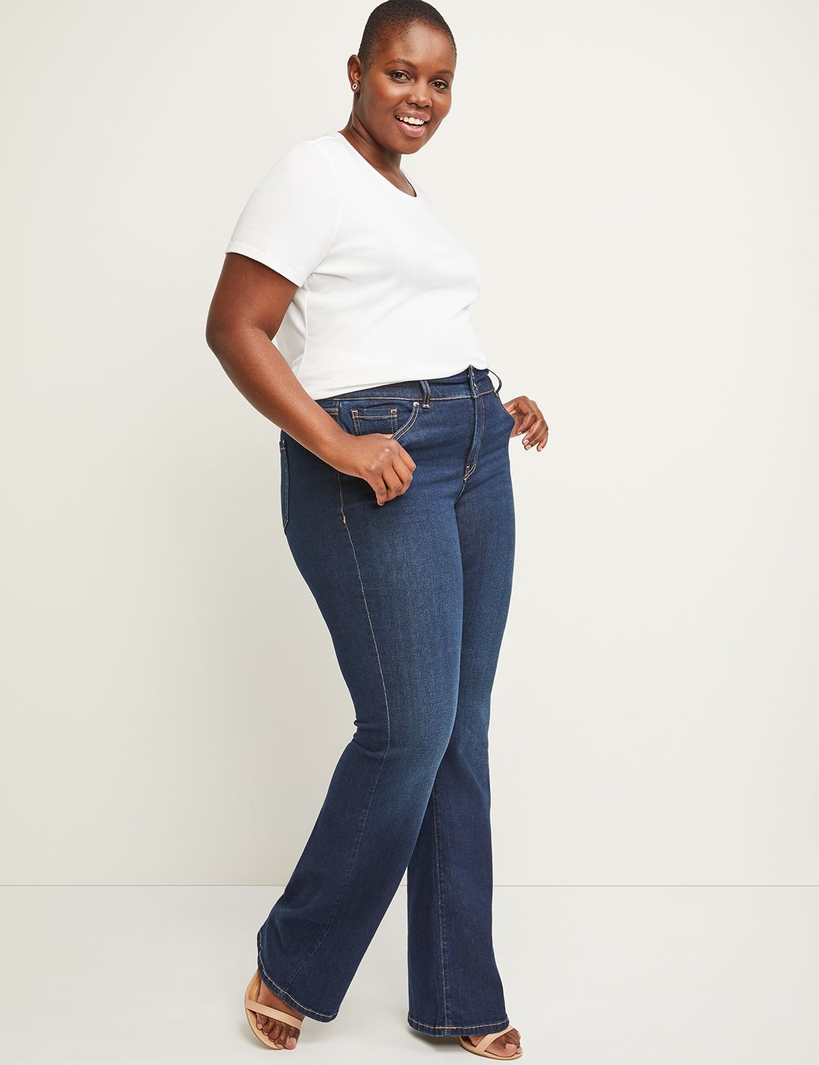 plus size high waisted bootcut jeans