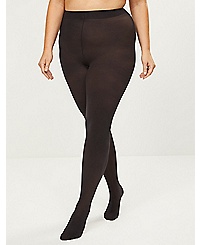Lane Bryant Opaque Smoothing Tights - 50 D Sheer To Waist A-B Black