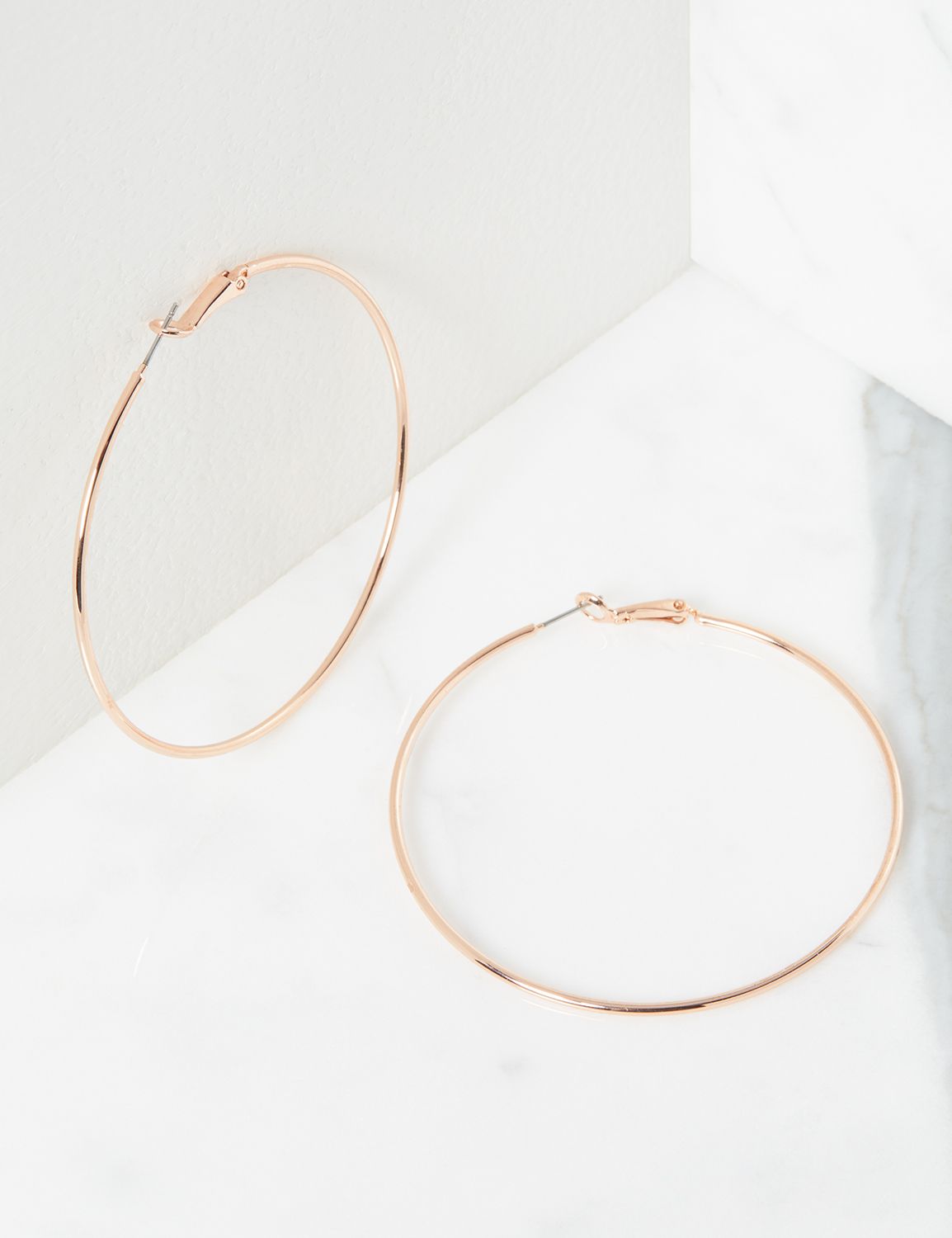 Large Skinny Metal Hoop:TBD Rose Gold - TBD:ONESZ Product Image 2