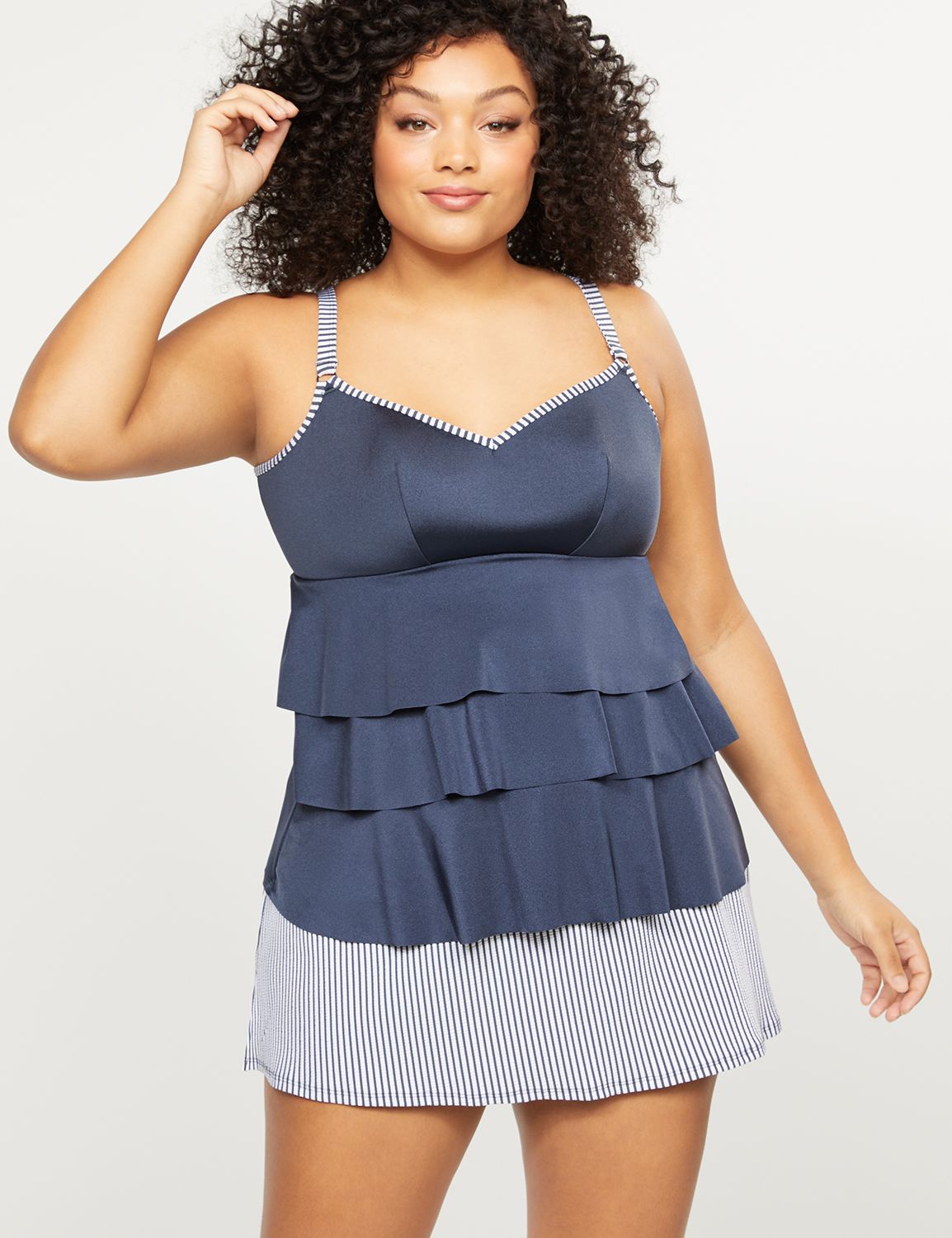 lane bryant blouson swim tank