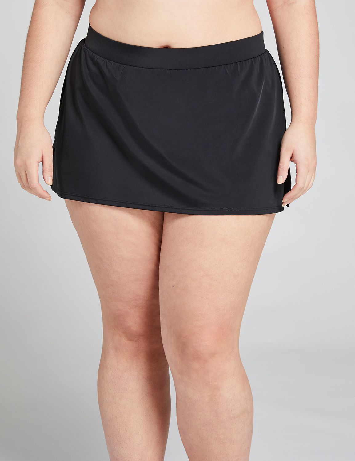 plus size black swim skirt