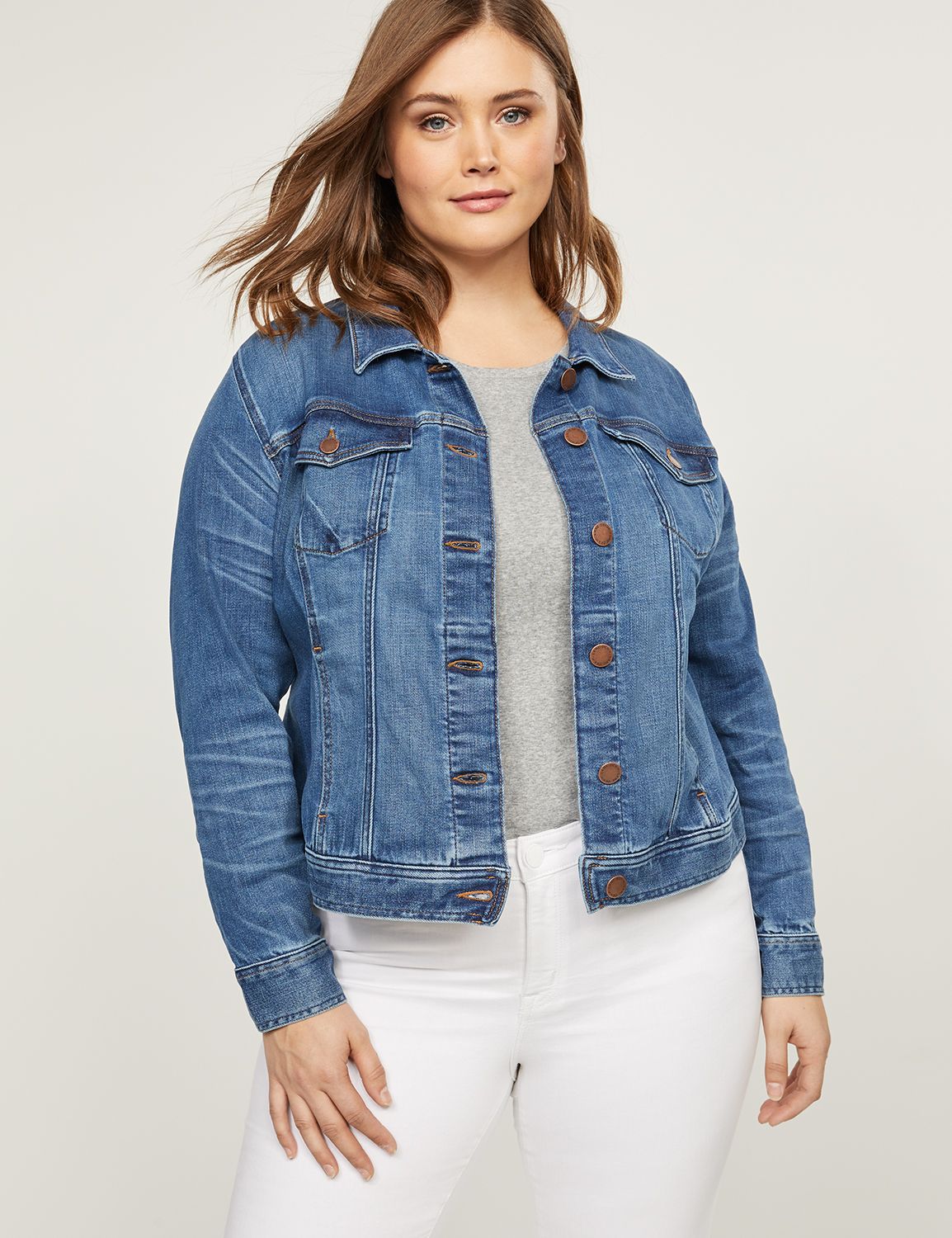 lane bryant blue jean jackets