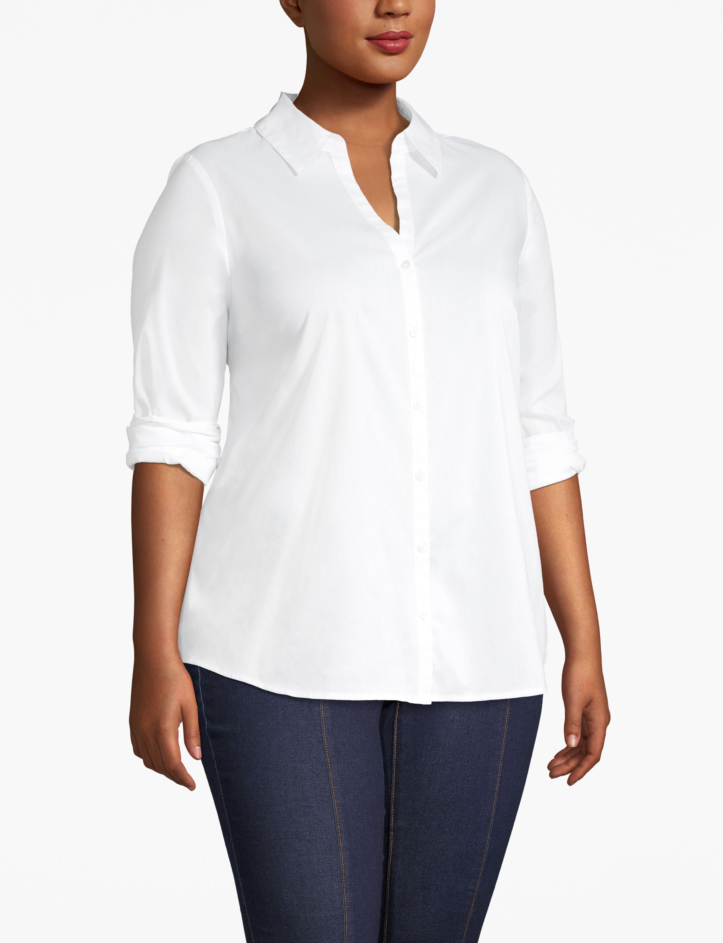 lane bryant white blouse