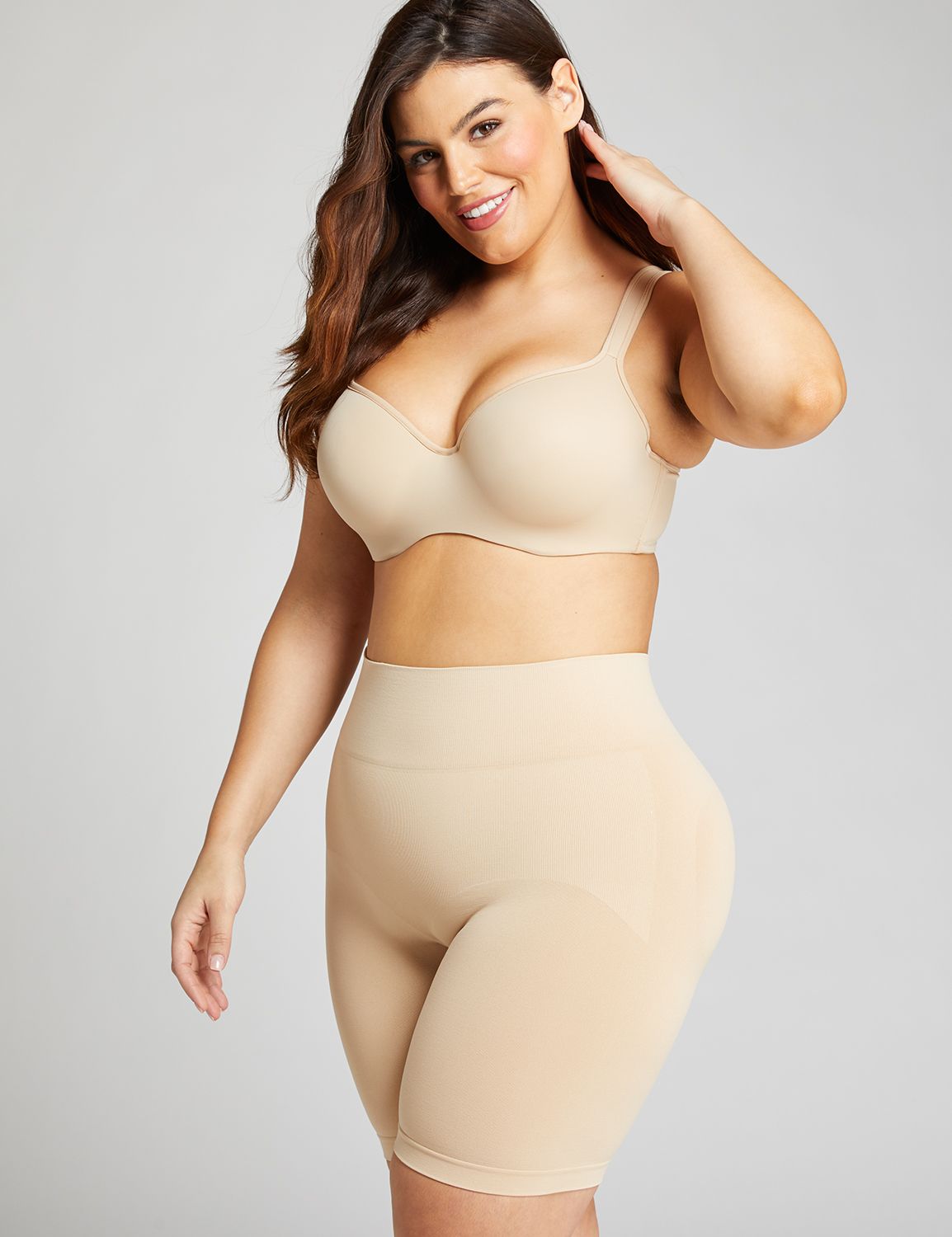 Slimming Shapewear Thong Tummy Control Bodysuit - Nude – Pear