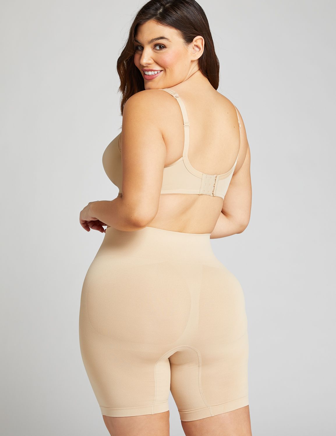 Cacique High Waisted smoothing shorts with tummy control.