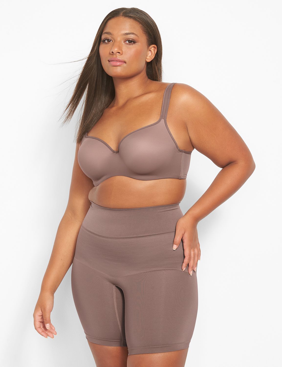 Lane Bryant Level 2 Shaping Seamless Top / Black