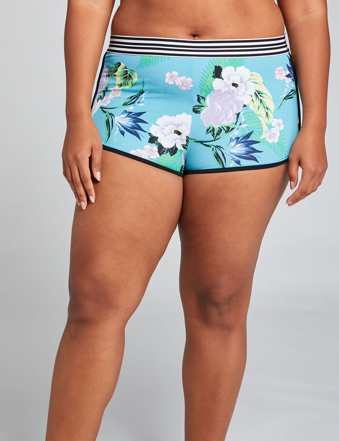 plus size boyshort swim bottoms