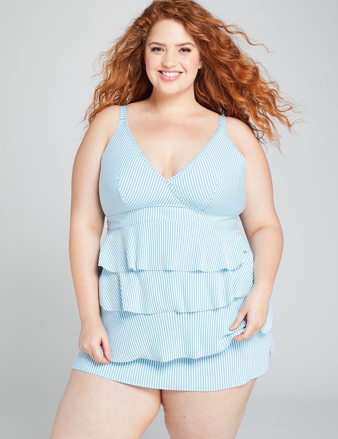 lane bryant blouson swim tank