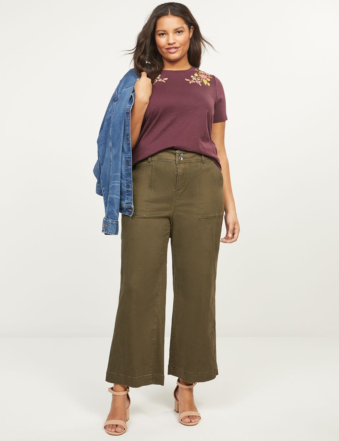 plus size utility trousers