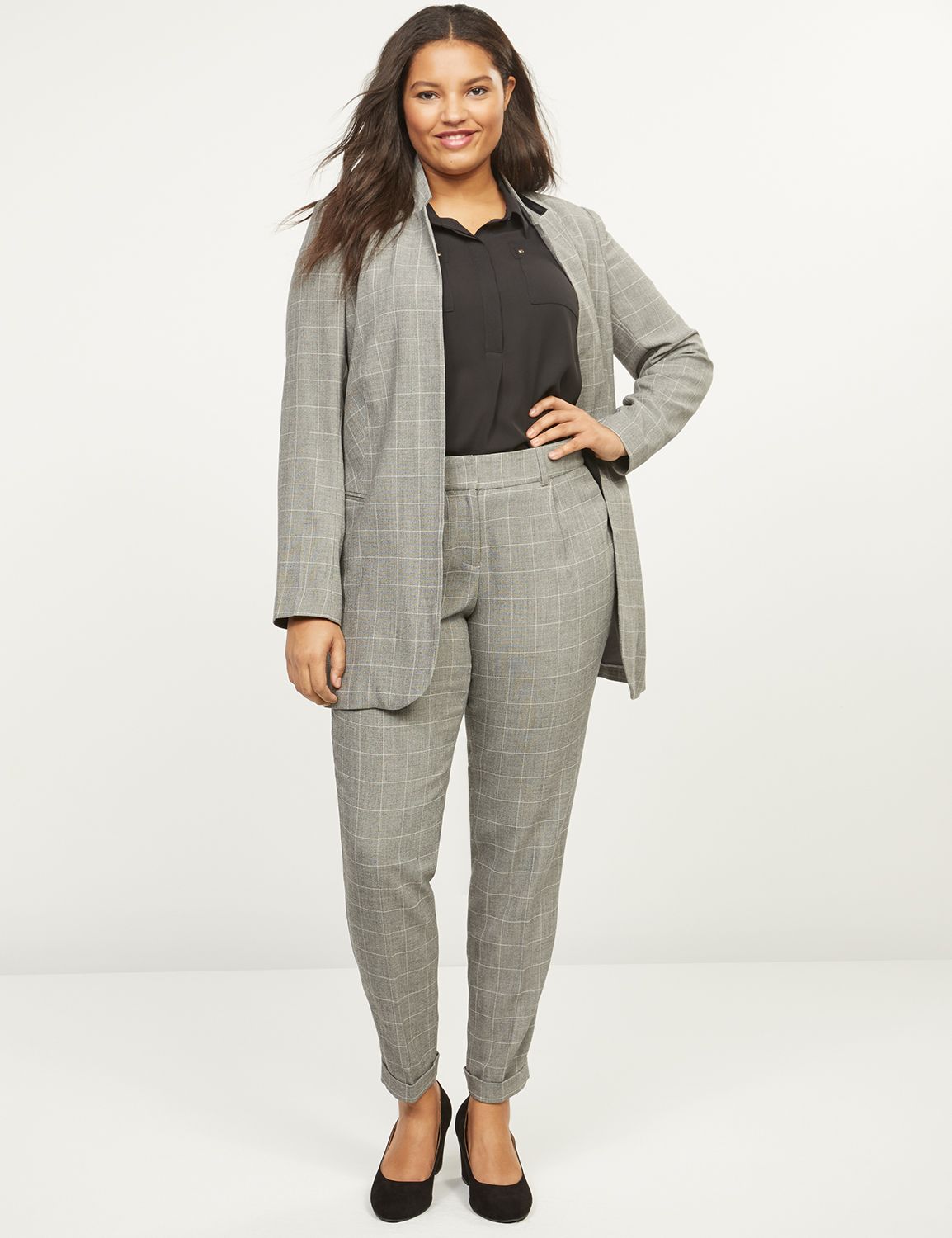 lane bryant white pants suit
