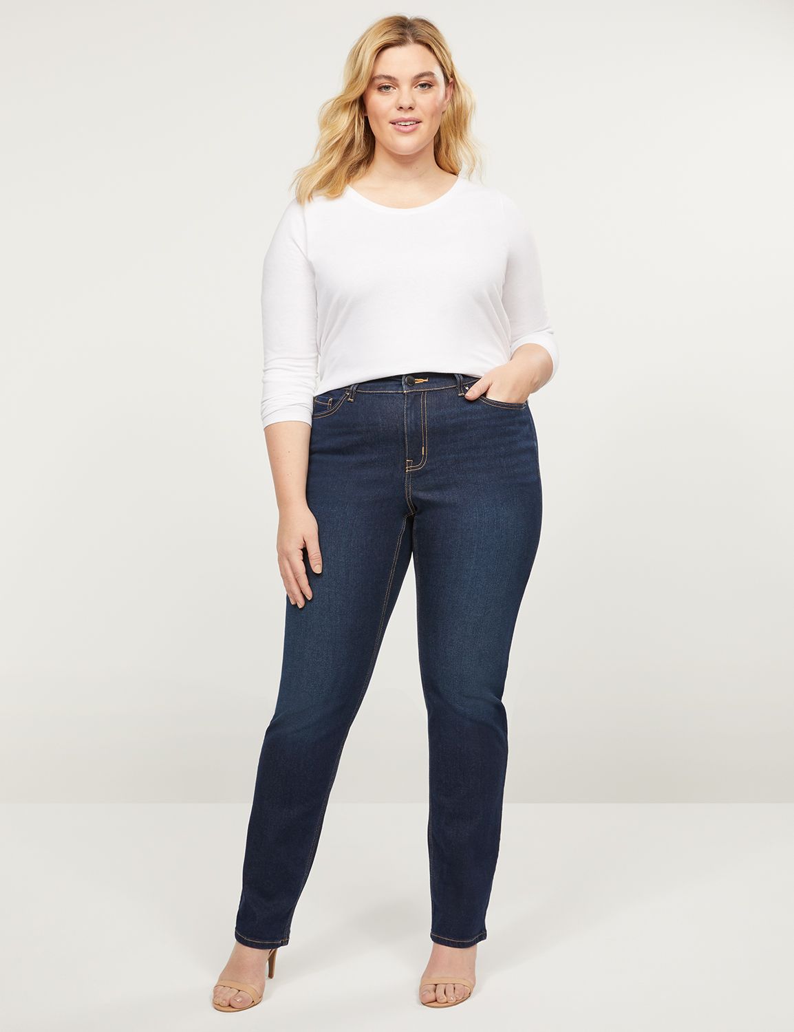 straight leg jeans for curves