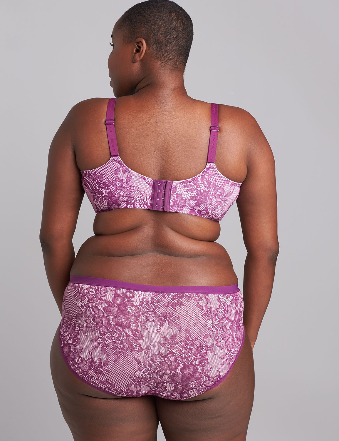 So Light Boost Plunge Print 1118927:Chantilly Lace_PinkLavender_CSP15  906:40B