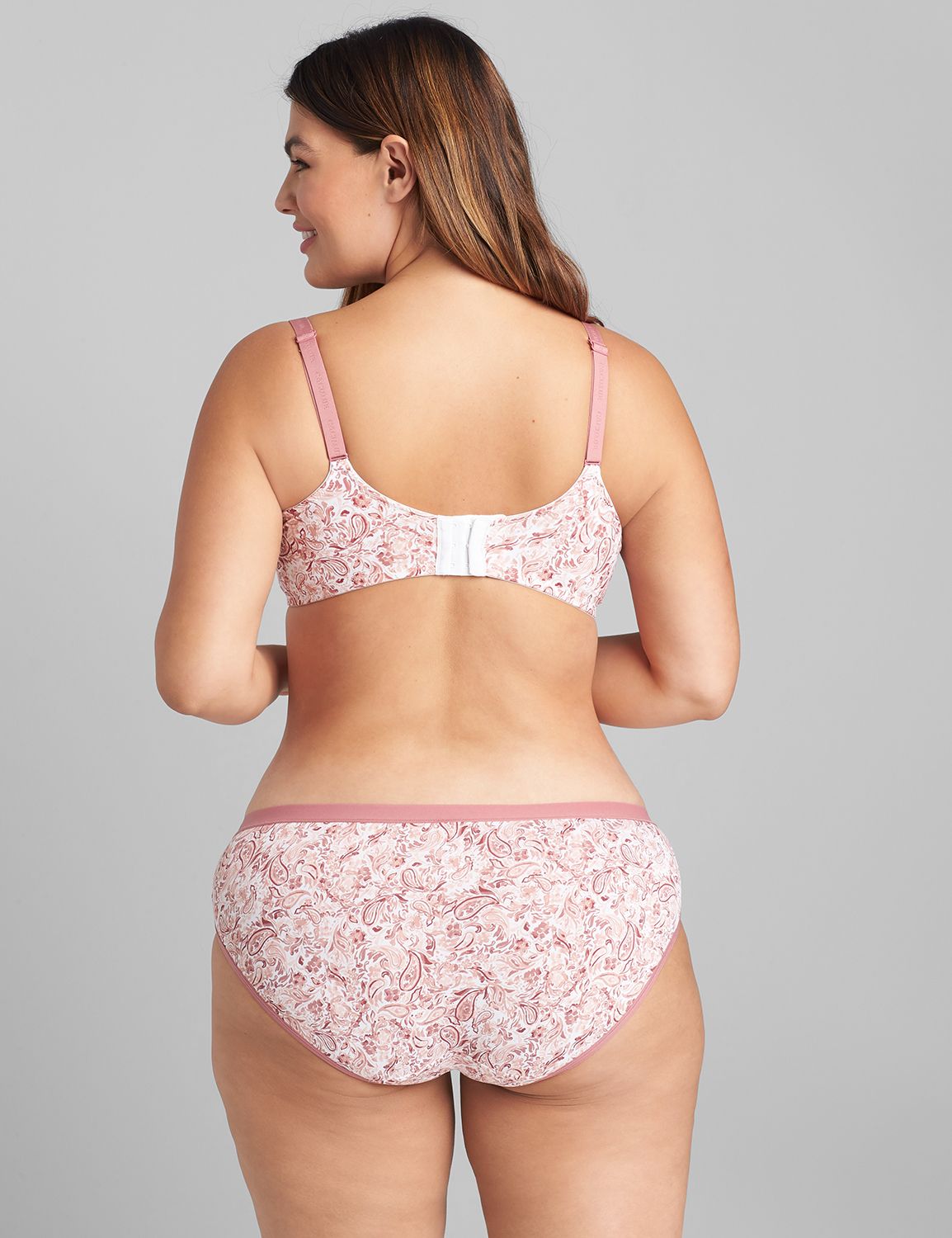 So Light Boost Plunge Print 1118927:Timid Paisley_MesaRose_CF21104:40DDD Product Image 2