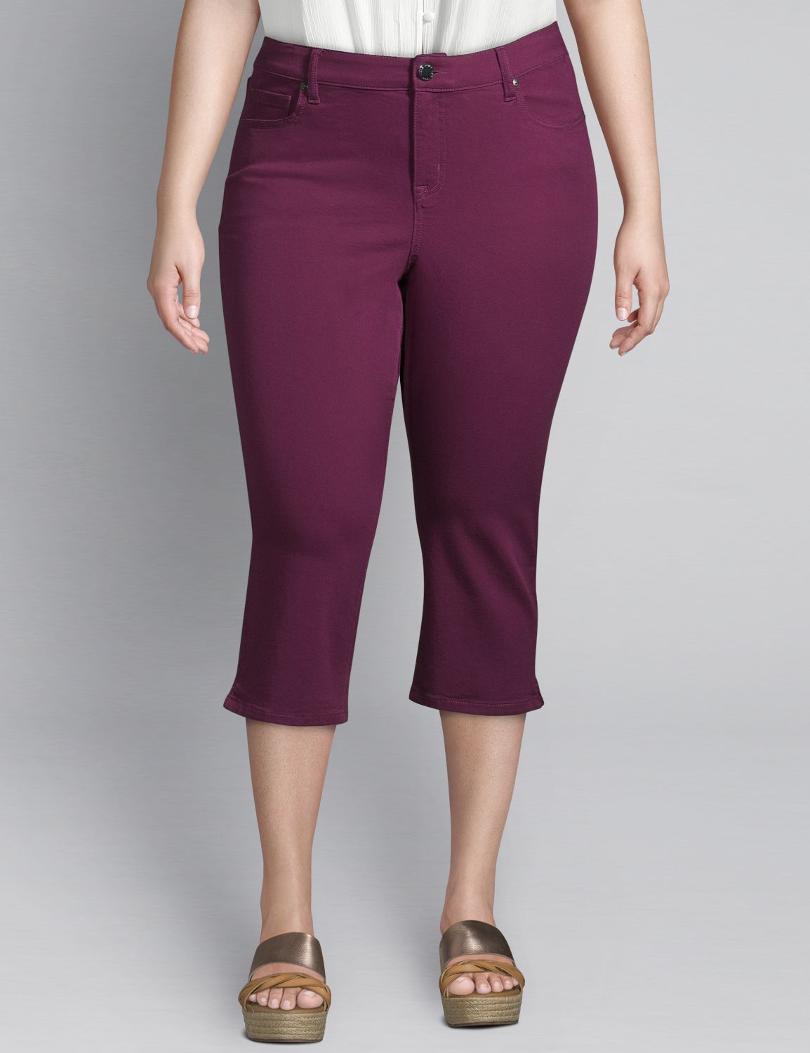 purple plus size pants
