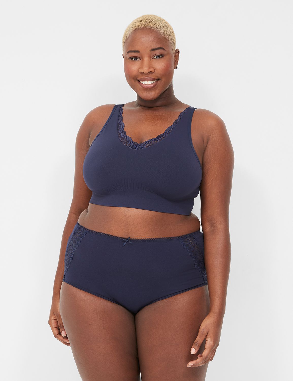 Cotton Full Brief Winter Geo Lace B Product Image 1
