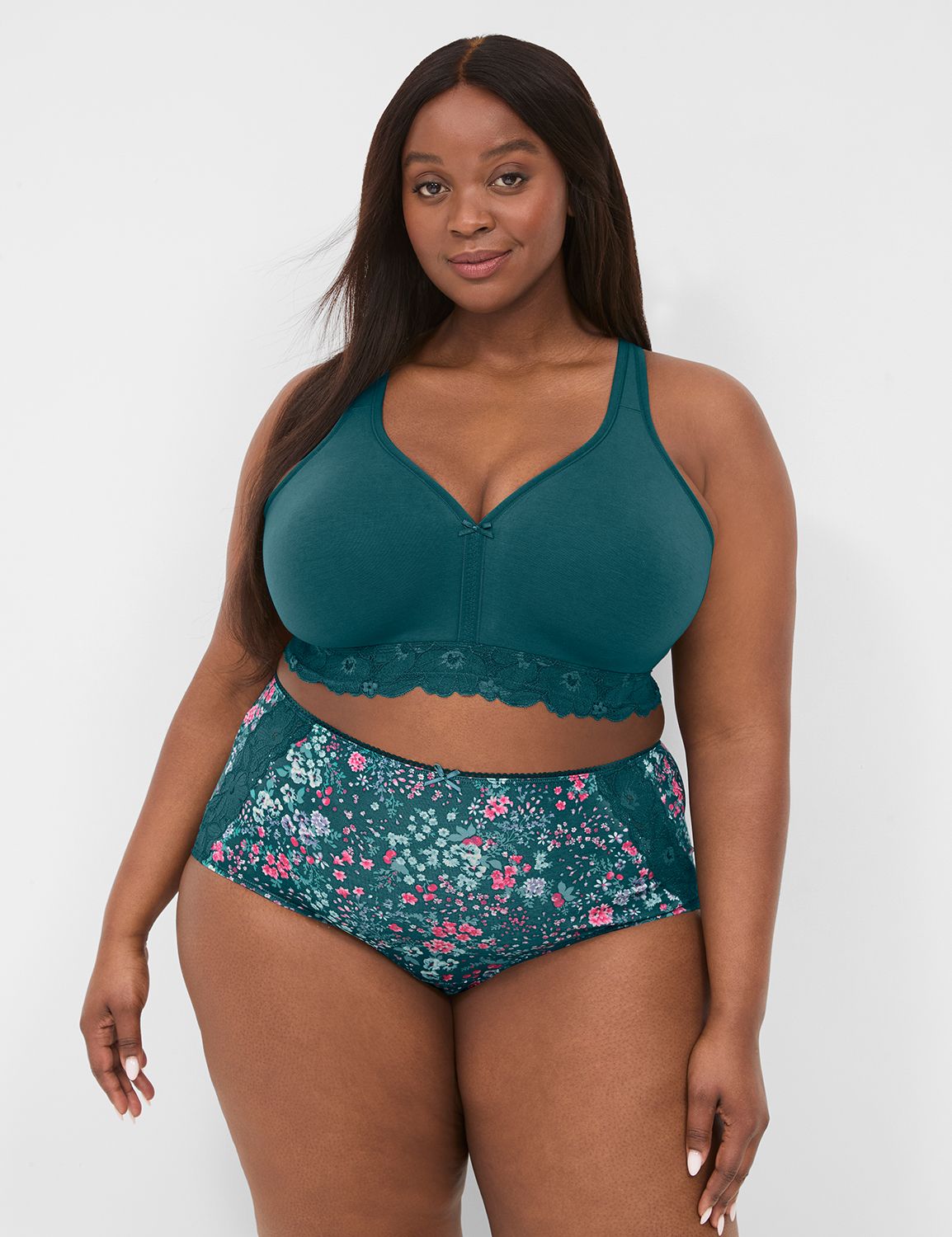 Cotton Full Brief Geo Tropical Lace Product Image 1