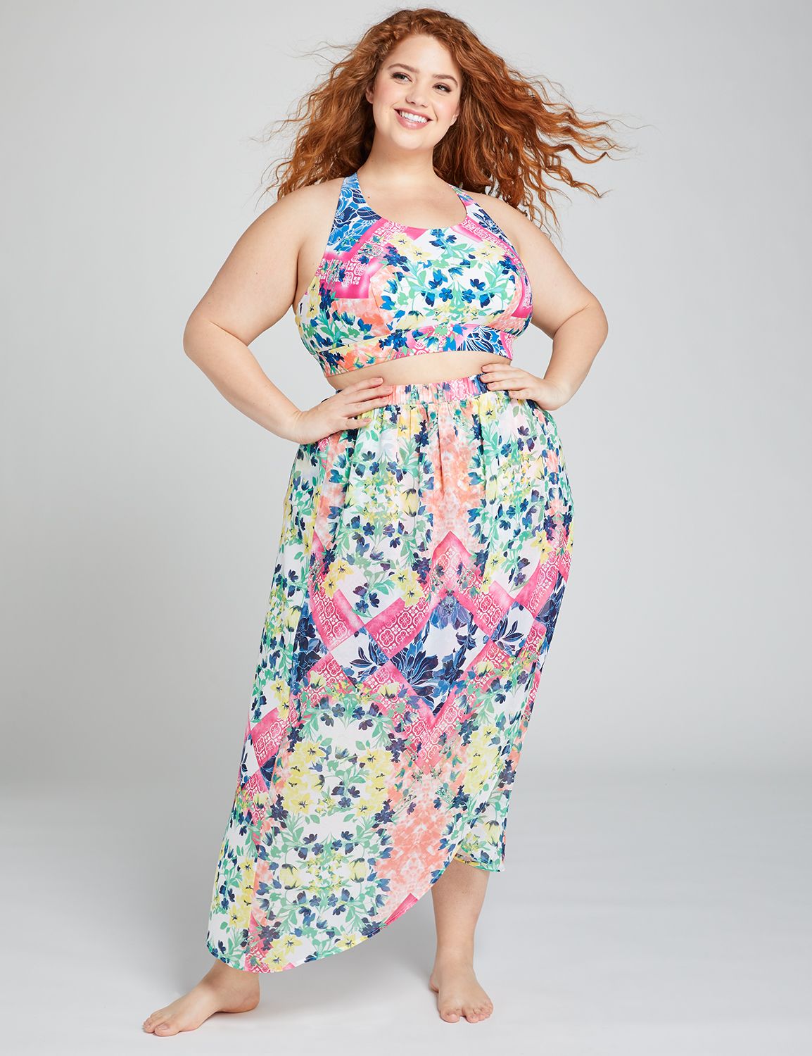 plus size swim wrap skirt