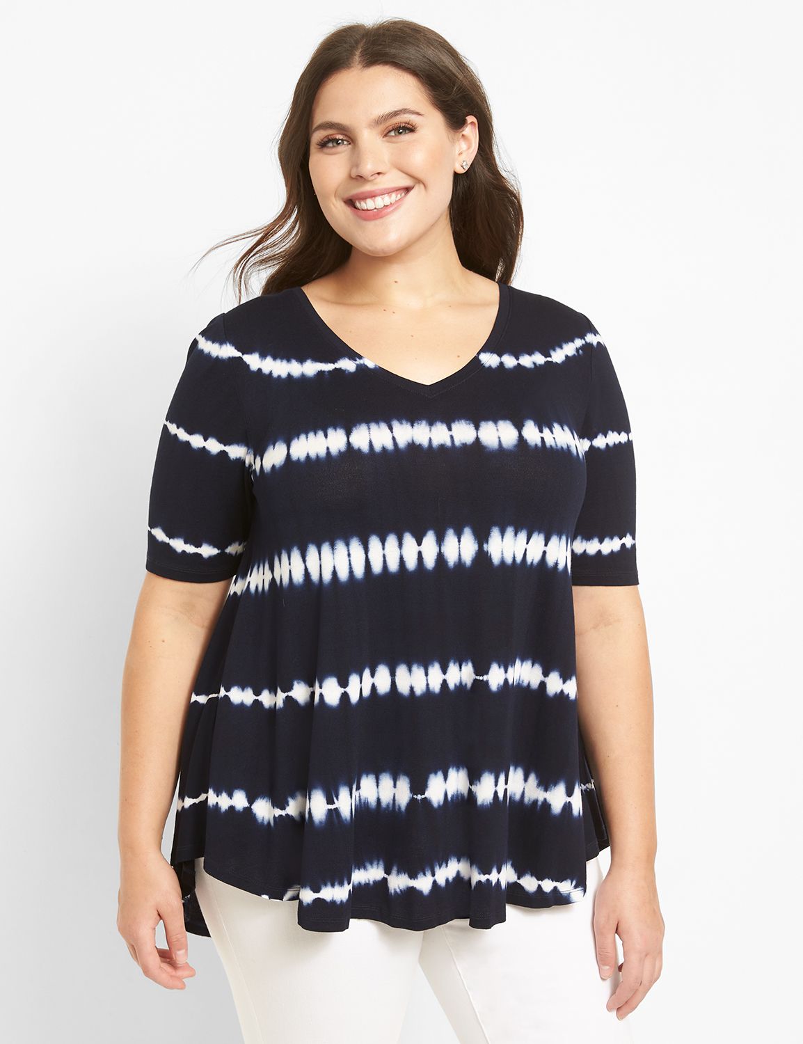 Perfect Sleeve V Neck Drapey Tunic Product Image 1