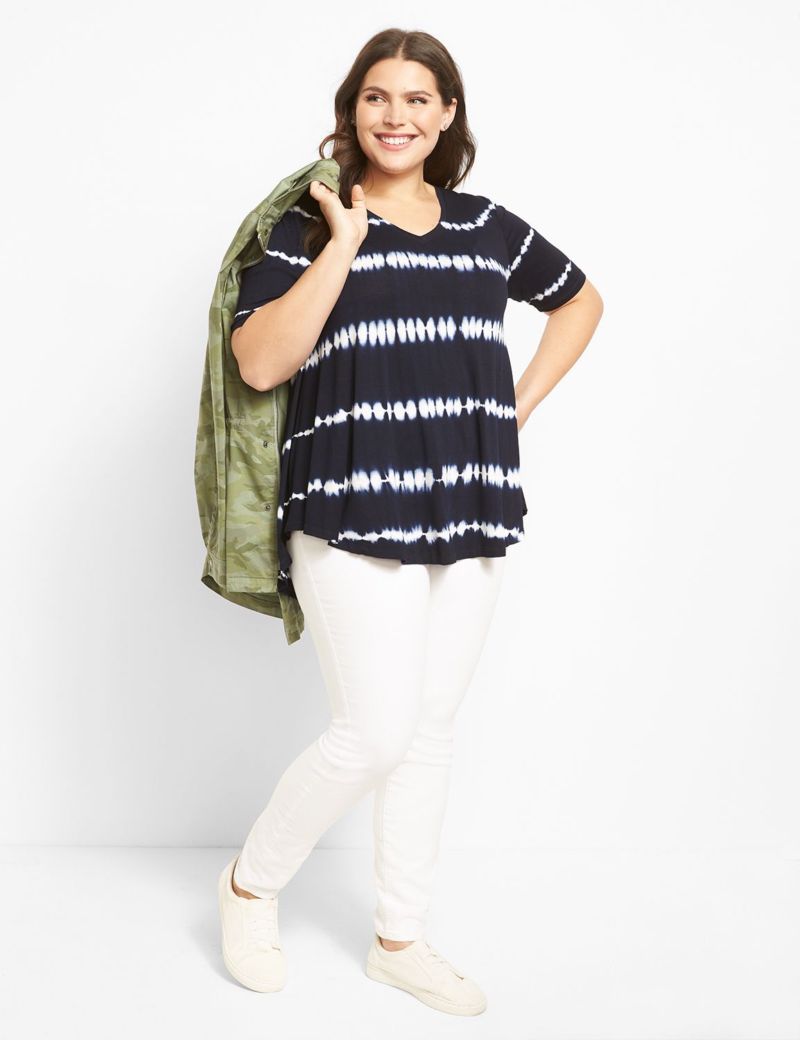 Perfect Sleeve V Neck Drapey Tunic Product Image 3
