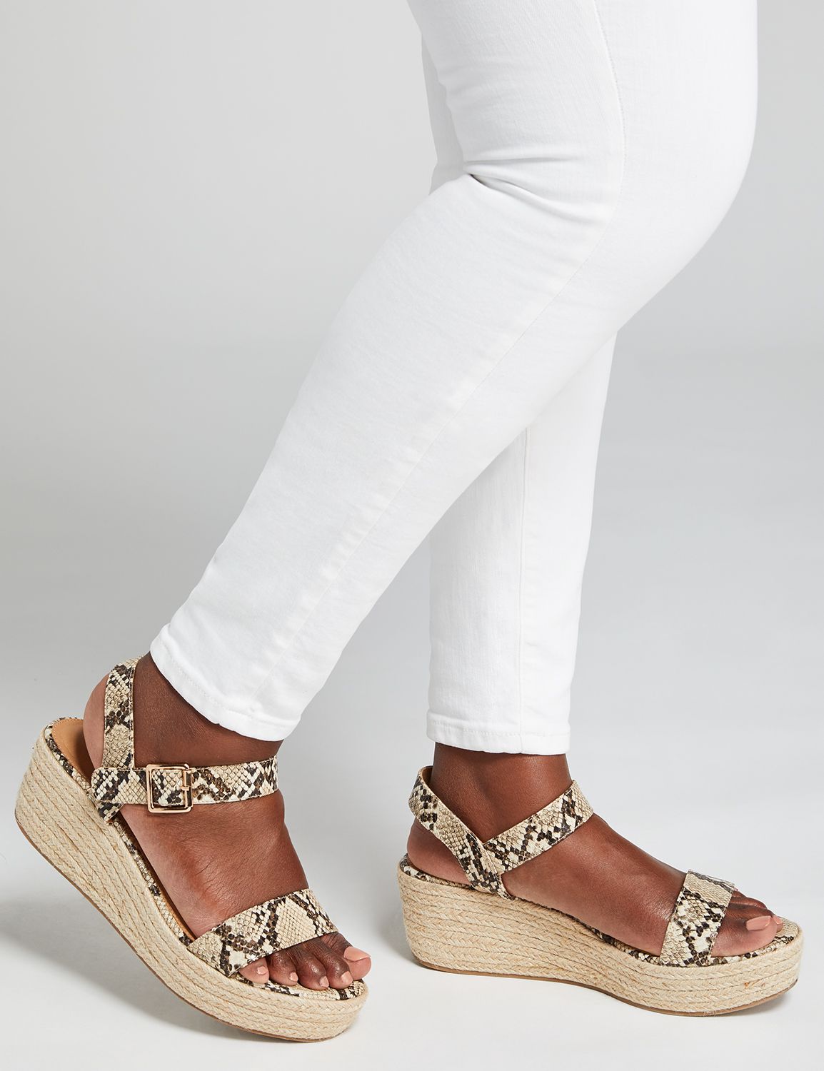 snakeskin platform espadrilles