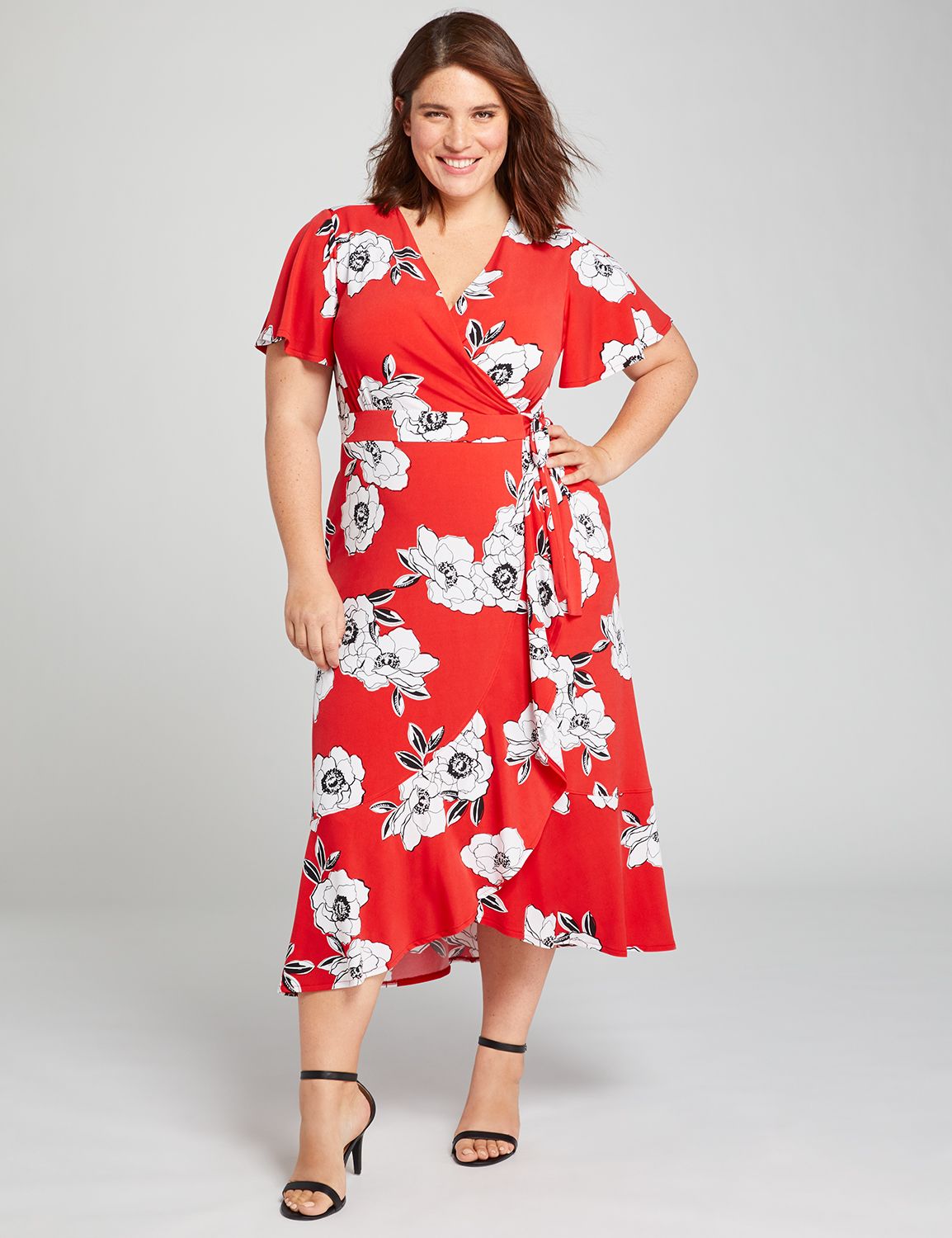 lane bryant red dress