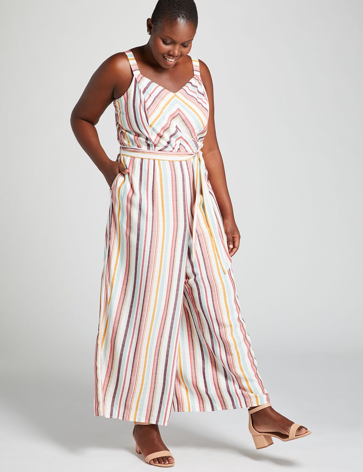 lane bryant denim jumpsuit