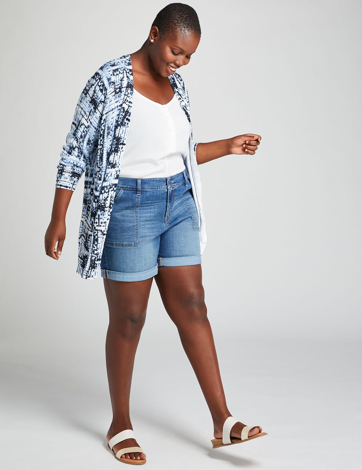 lane bryant denim shorts