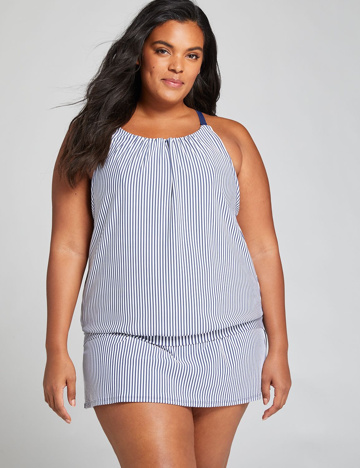 lane bryant blouson swim tank