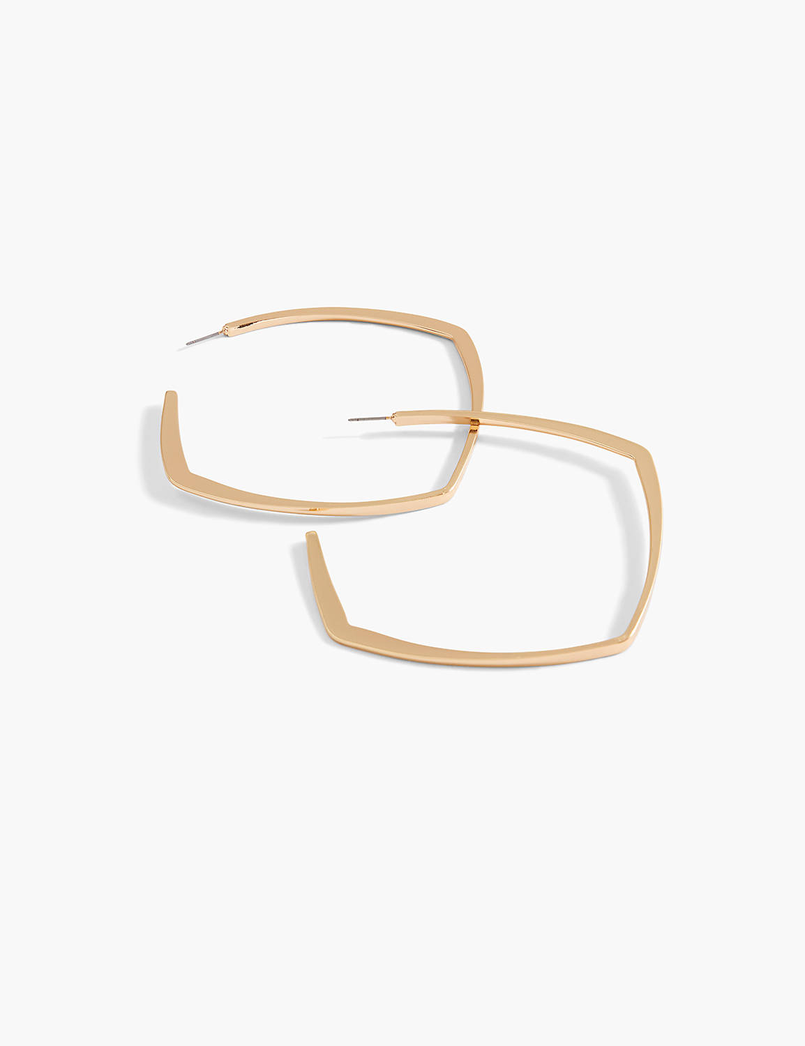 2.5" Flat Square Hoop Earrings Product Image 1