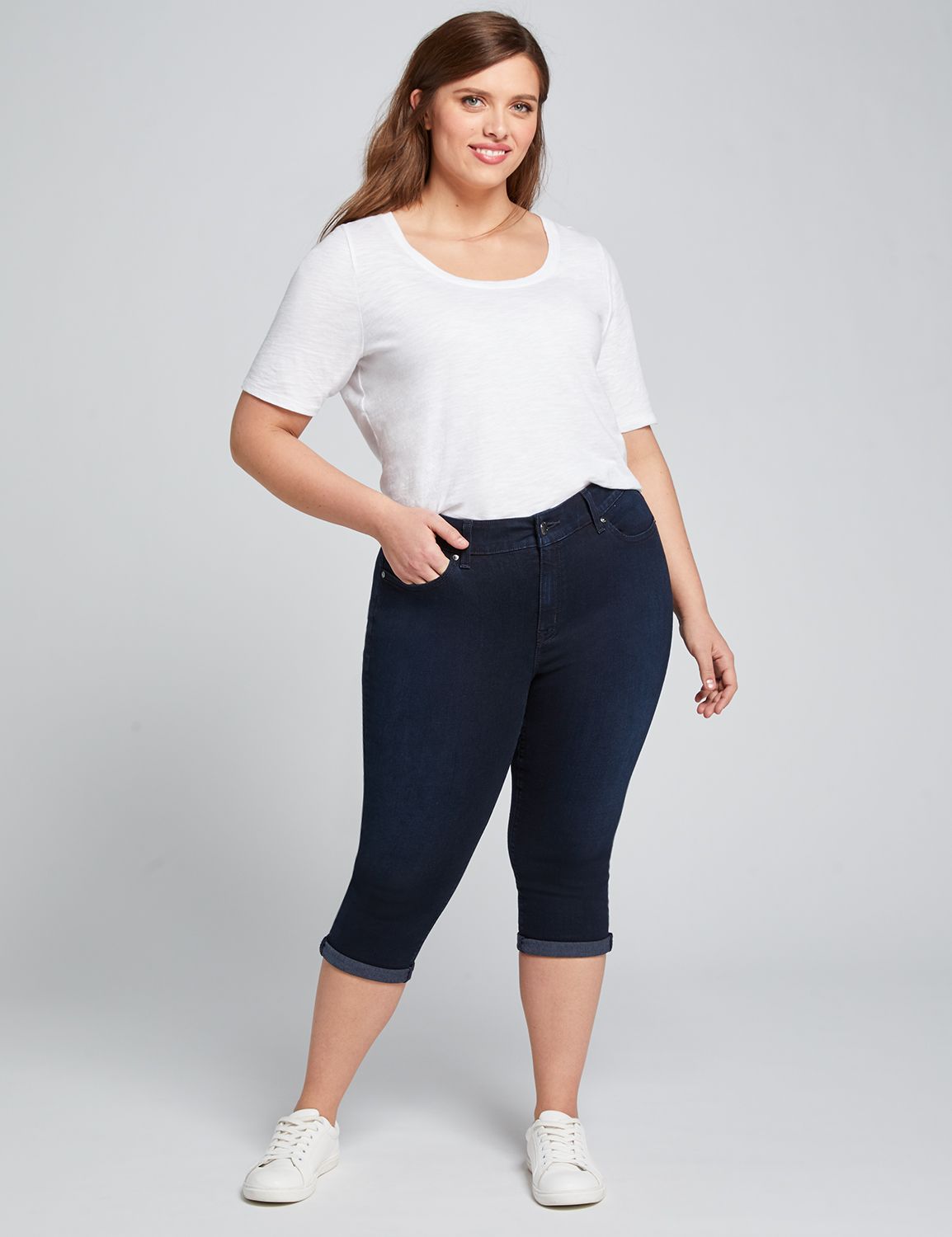 lane bryant jean capris