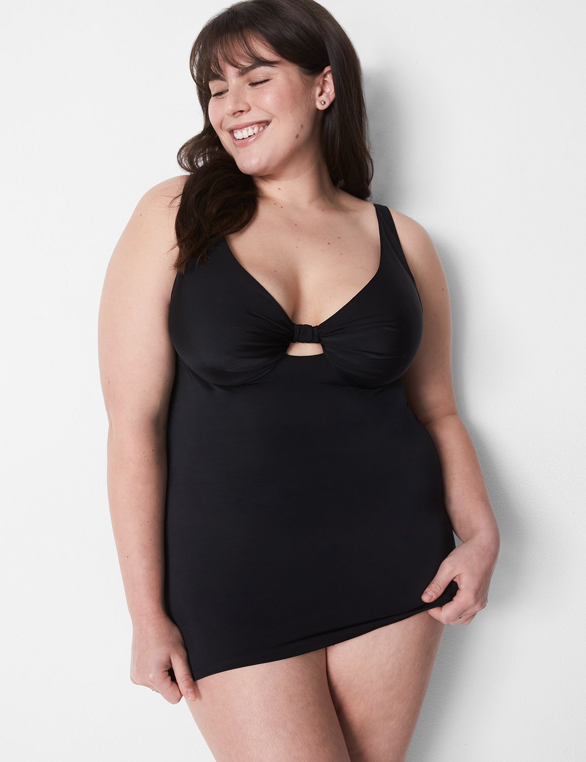 UW Plunge Knot front Tankini 118259 Product Image 1
