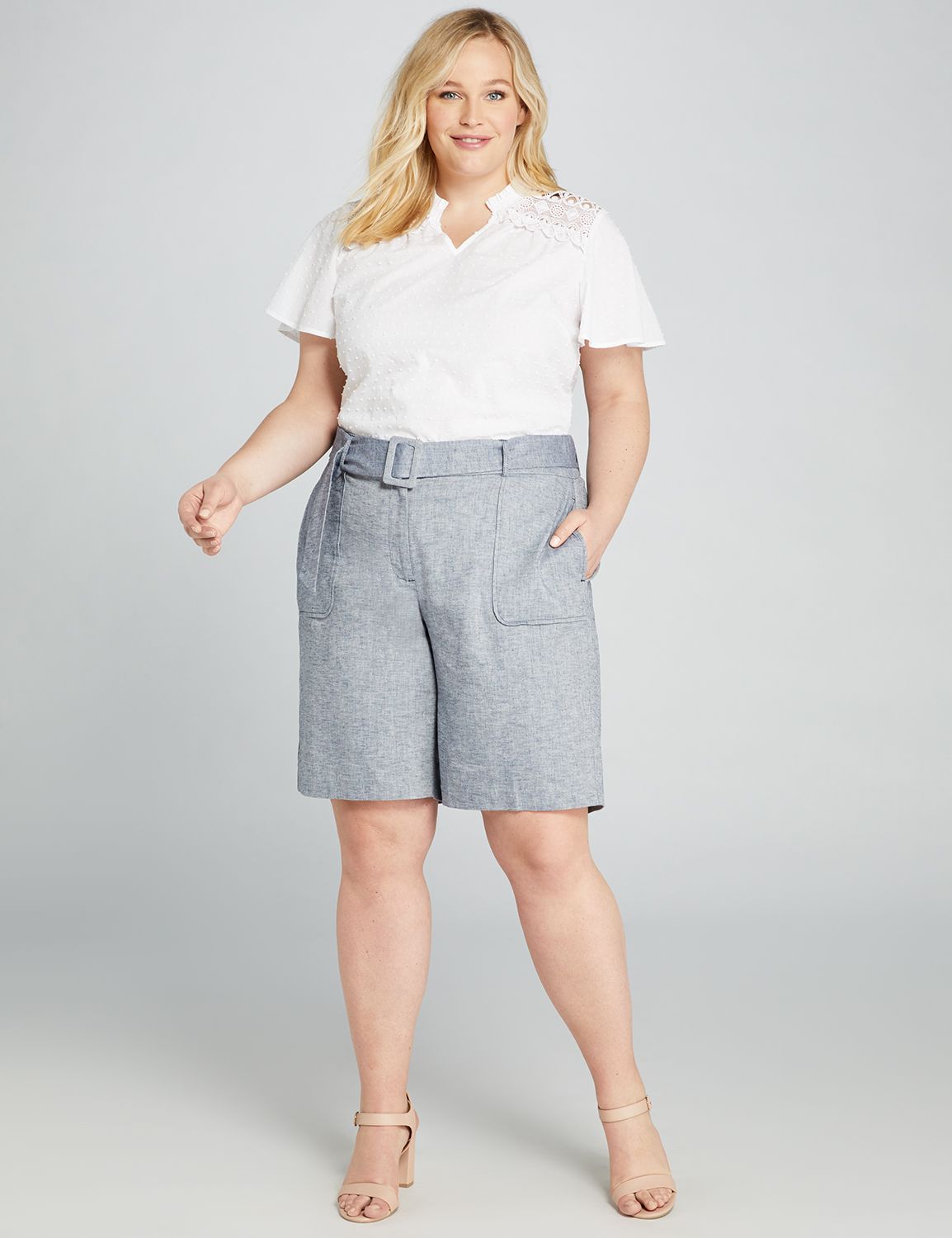 lane bryant denim shorts