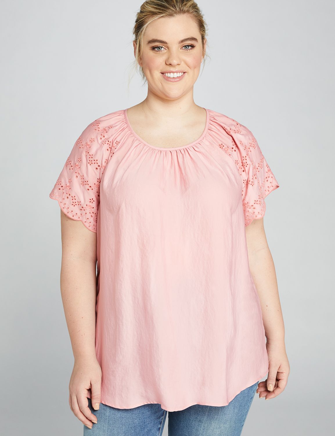 plus size pink dressy tops