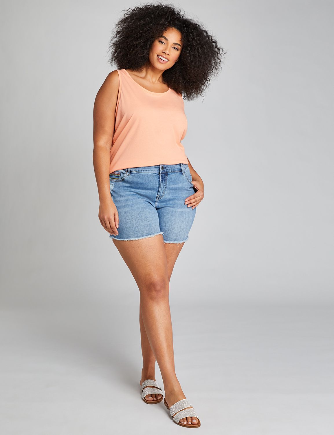 lane bryant jean shorts