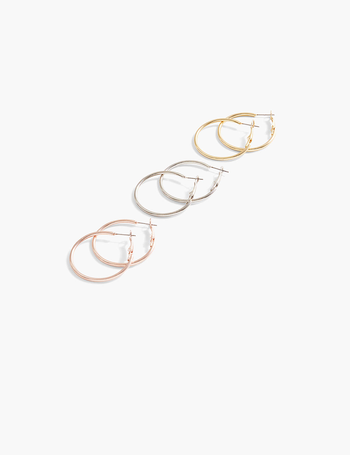 Mixed Metal Small Hoop 3 Pack Earri Product Image 1