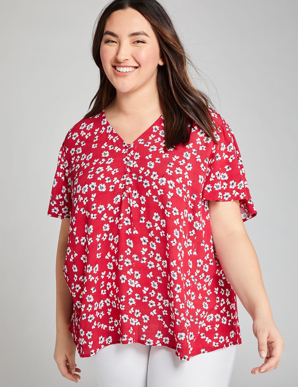 lane bryant red tops