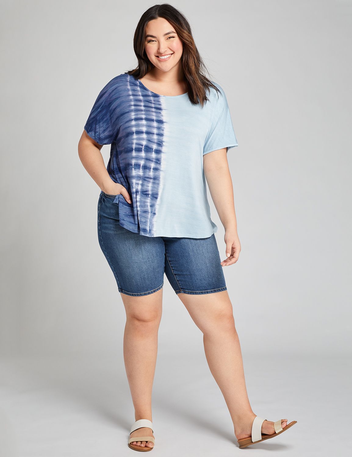 lane bryant denim shorts