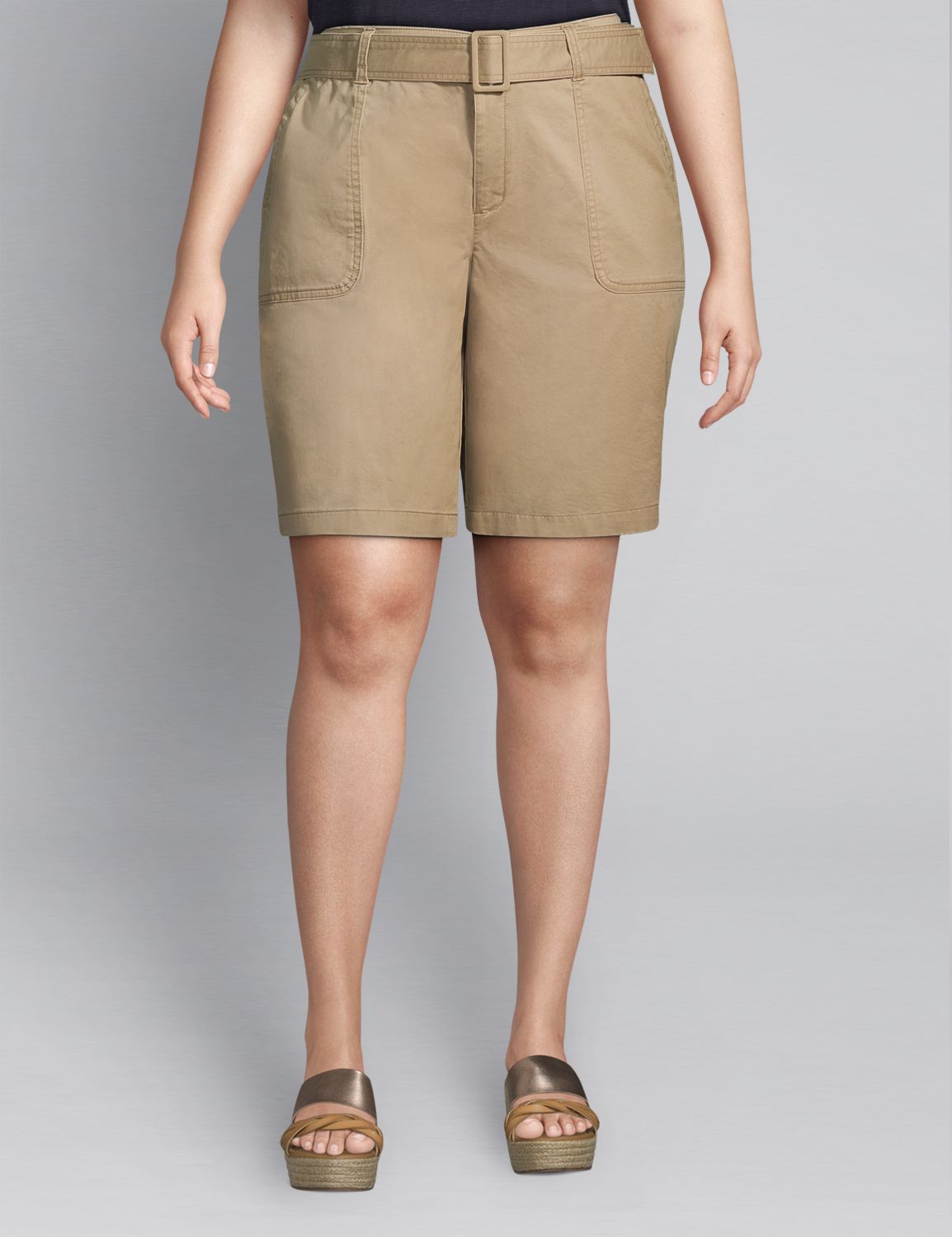 womens plus size khaki shorts