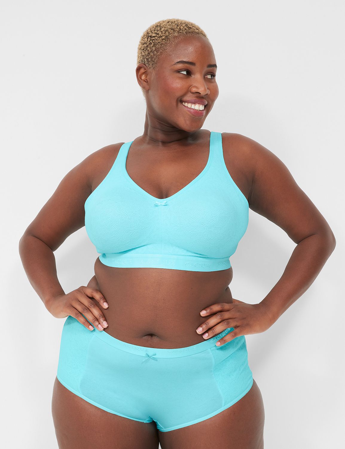 Green Plus Size Wireless Bras