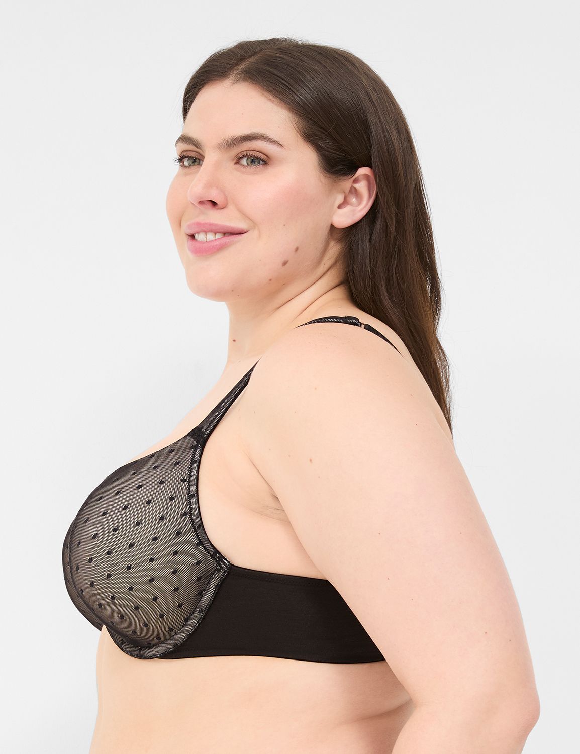 Cotton Boost Plunge Bra With Lace