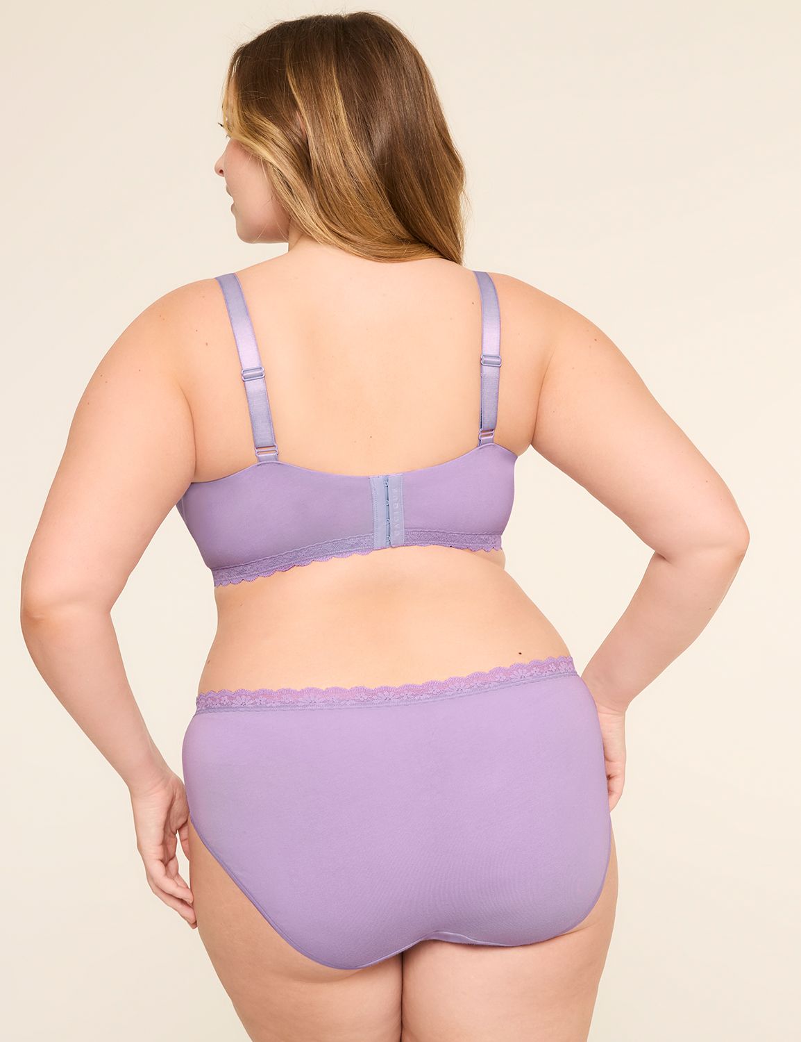 Cotton Boost Plunge Bra With Lace